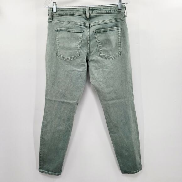Universal Thread Green Mid-Rise Skinny Jeans 5-Pockets Zip Button Fly Women's 6 - Picture 2 of 8